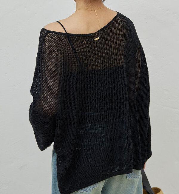  「リネンメッシュプルオーバー」|ニット・セーター|