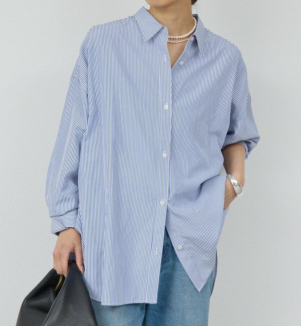  「【ルミネ限定カラーあり！】ツイルオーバーシャツ」|シャツ・ブラウス|ブルーその他1