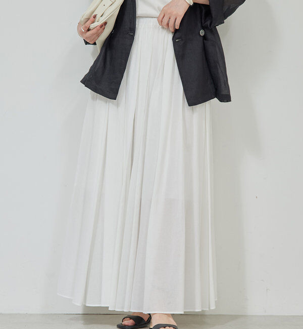  「【セットアップ対応】タックギャザーフレアスカート」|スカート|