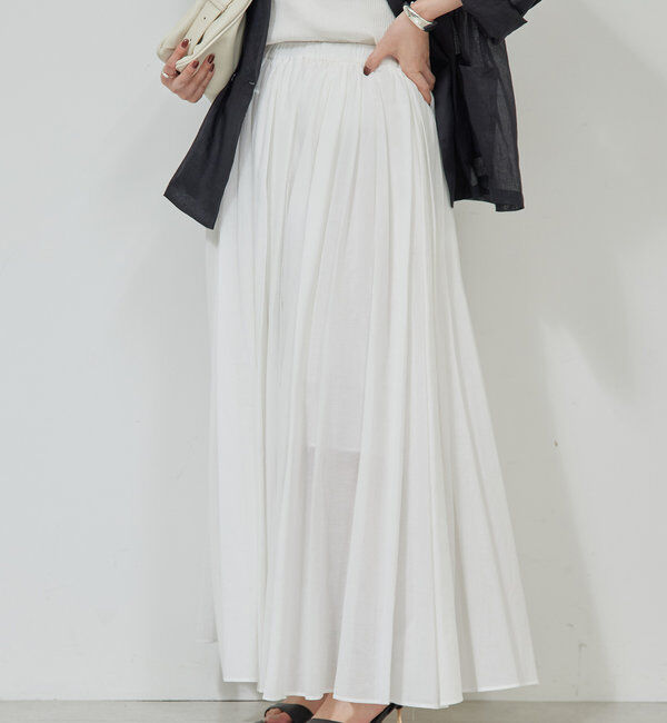  「【セットアップ対応】タックギャザーフレアスカート」|スカート|