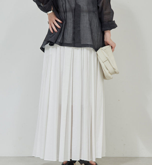  「【セットアップ対応】タックギャザーフレアスカート」|スカート|