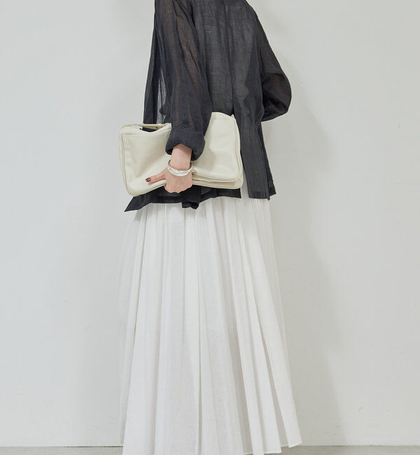  「【セットアップ対応】タックギャザーフレアスカート」|スカート|