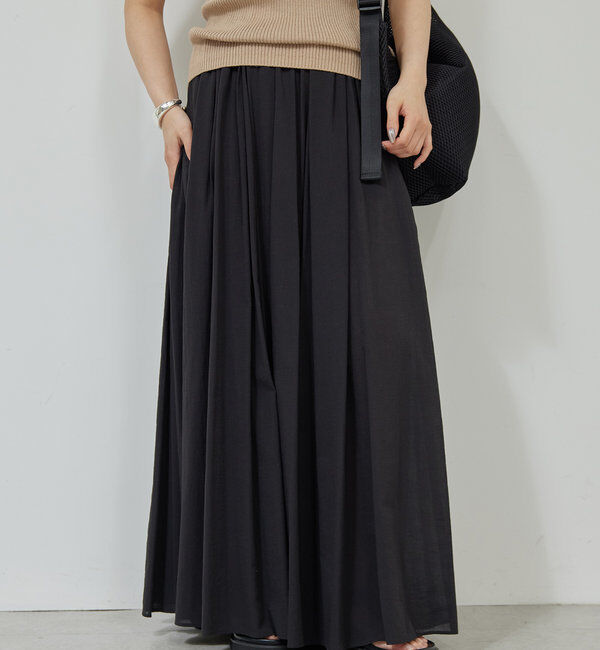  「【セットアップ対応】タックギャザーフレアスカート」|スカート|