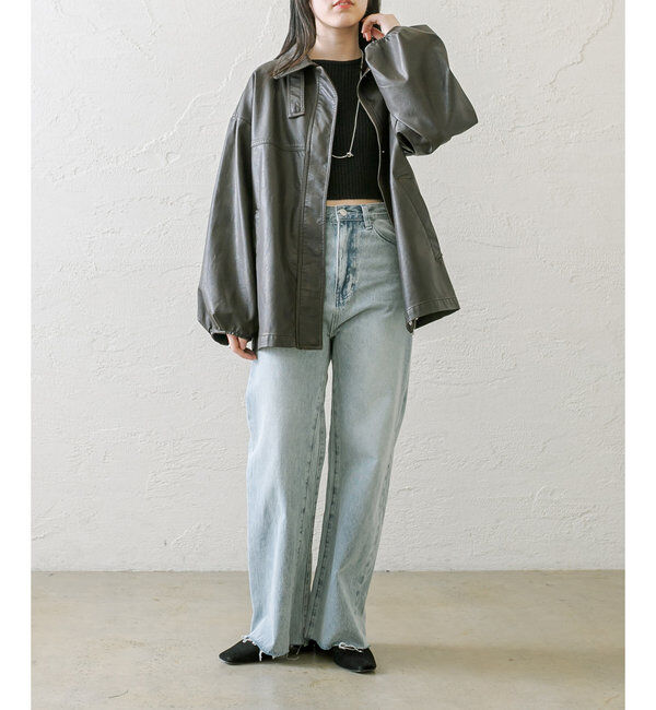  「【3色展開】フェイクレザージャケット」|その他|