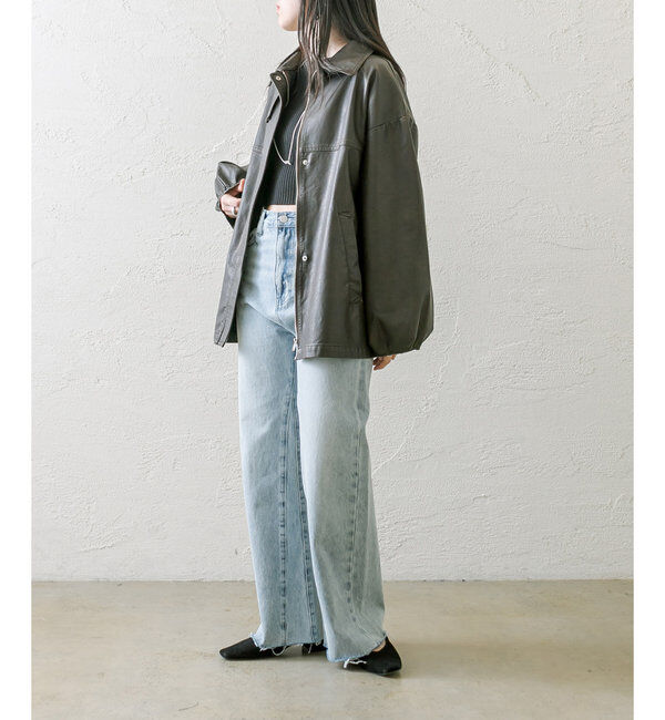  「【3色展開】フェイクレザージャケット」|その他|