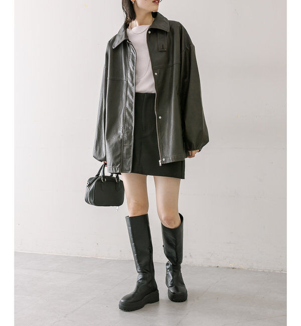  「【3色展開】フェイクレザージャケット」|その他|