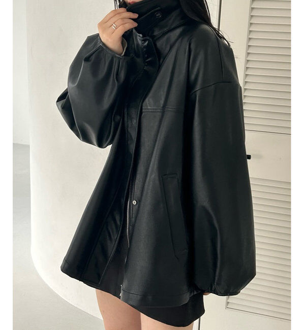  「【3色展開】フェイクレザージャケット」|その他|