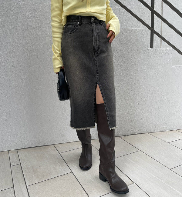  「[mline]ミディ丈デニムスカート」|スカート|