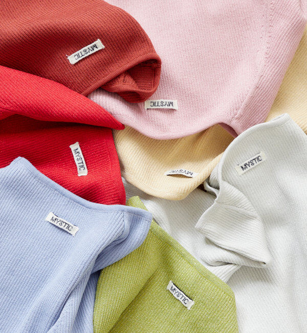  「【10色展開/EC限定カラーORG】クルーリブニット」|ニット・セーター|