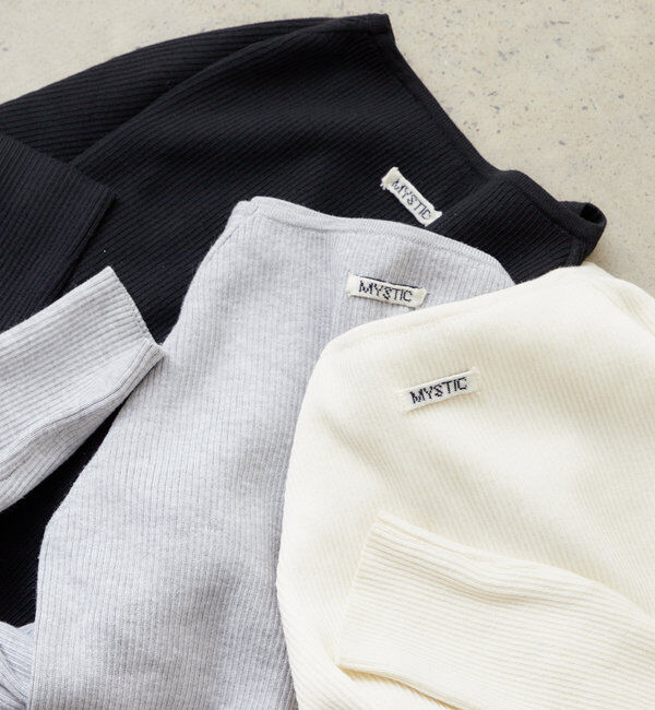  「【10色展開/EC限定カラーORG】クルーリブニット」|ニット・セーター|