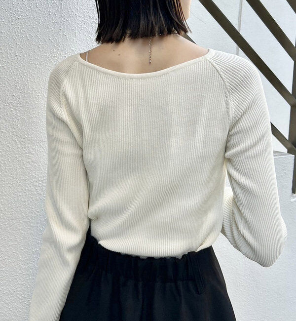  「【10色展開/EC限定カラーORG】クルーリブニット」|ニット・セーター|