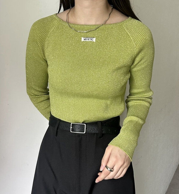  「【10色展開/EC限定カラーORG】クルーリブニット」|ニット・セーター|