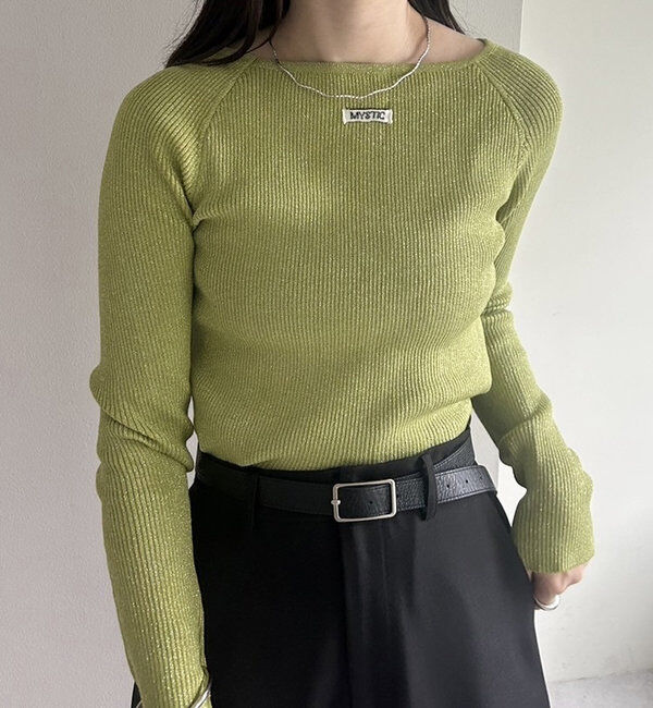  「【10色展開/EC限定カラーORG】クルーリブニット」|ニット・セーター|