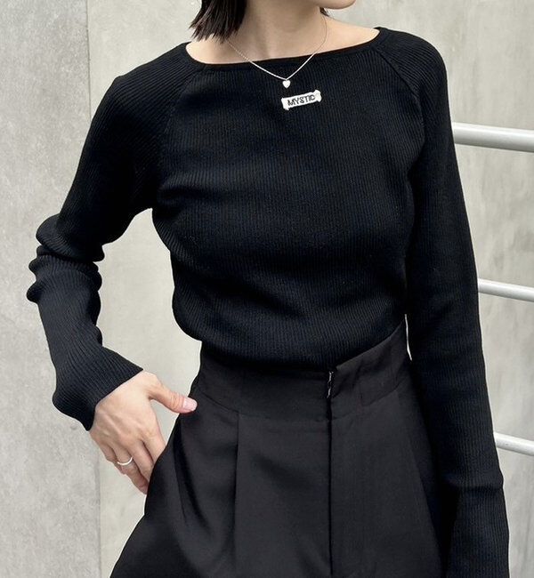  「【10色展開/EC限定カラーORG】クルーリブニット」|ニット・セーター|