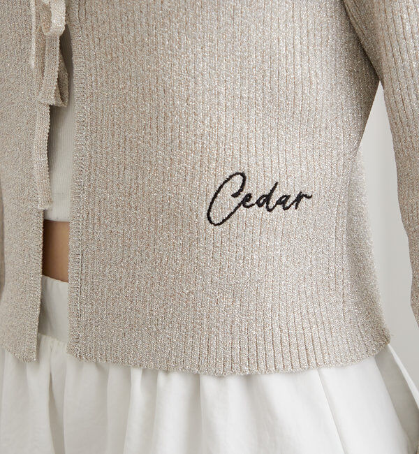  「[mline]ラメリボンカーディガン」|カーディガン|