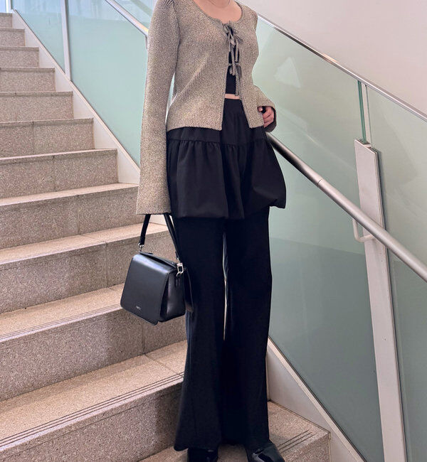  「[mline]ラメリボンカーディガン」|カーディガン|