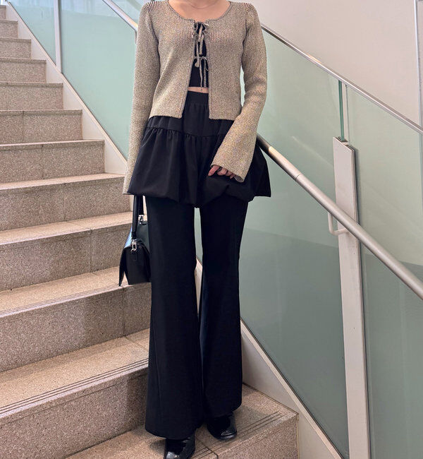  「[mline]ラメリボンカーディガン」|カーディガン|