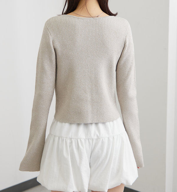  「[mline]ラメリボンカーディガン」|カーディガン|