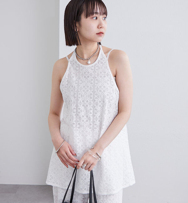  「ホルターレースキャミチュニック」|シャツ・ブラウス|