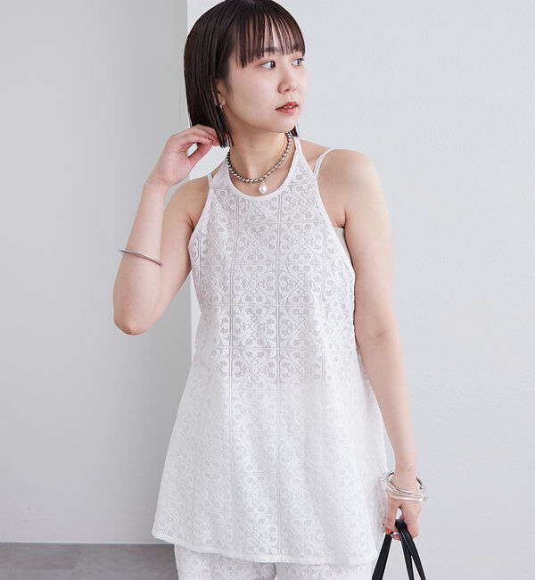  「ホルターレースキャミチュニック」|シャツ・ブラウス|