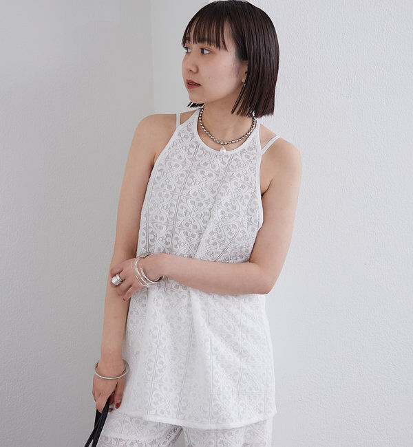  「ホルターレースキャミチュニック」|シャツ・ブラウス|
