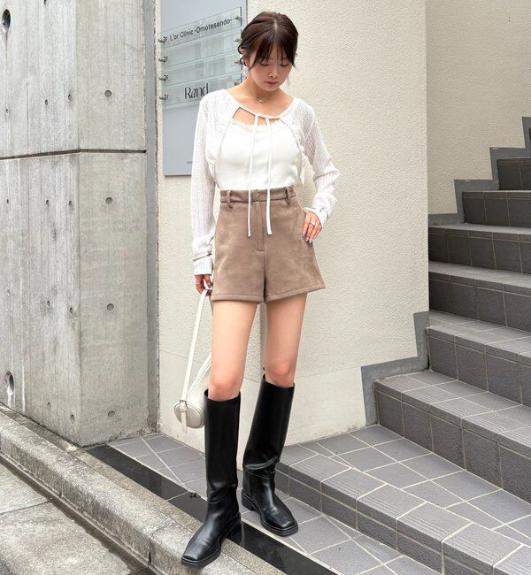  「ギャザーリボンボレロ」|カーディガン|