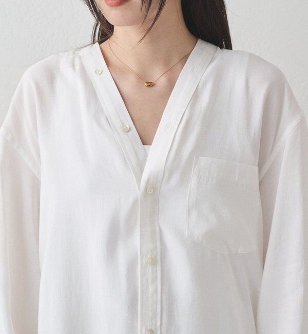  「袖リブV ブラウス」|シャツ・ブラウス|