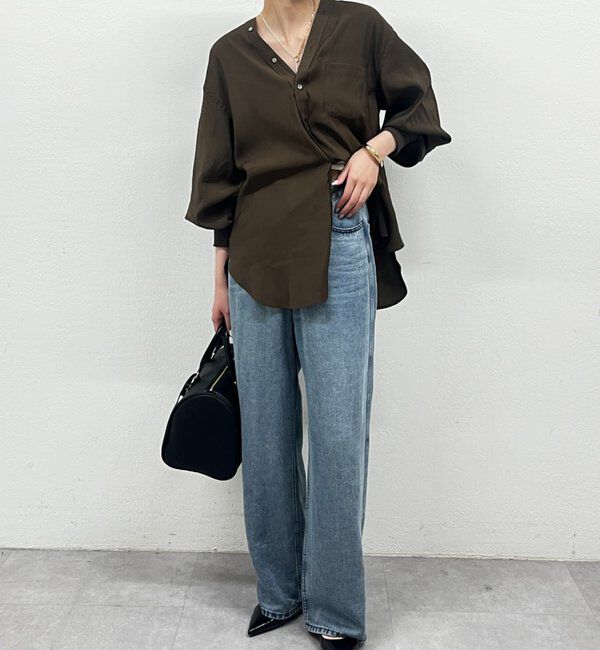  「袖リブV ブラウス」|シャツ・ブラウス|
