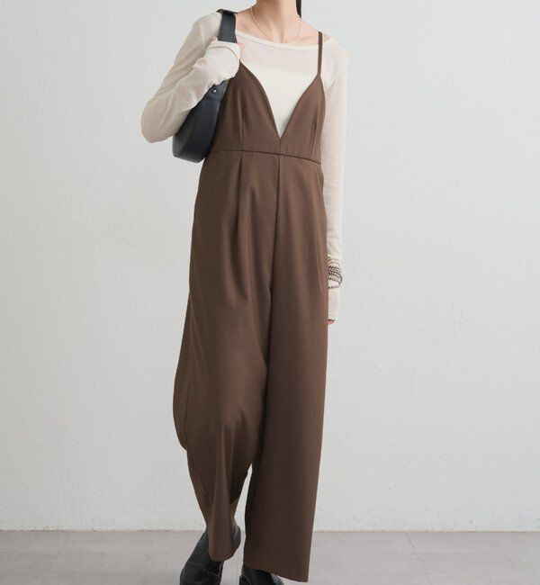  「【＠___kuuu__コラボカラー登場！】Vキャミサロペット」|ワンピース|