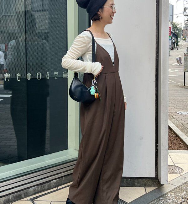  「【＠___kuuu__コラボカラー登場！】Vキャミサロペット」|ワンピース|