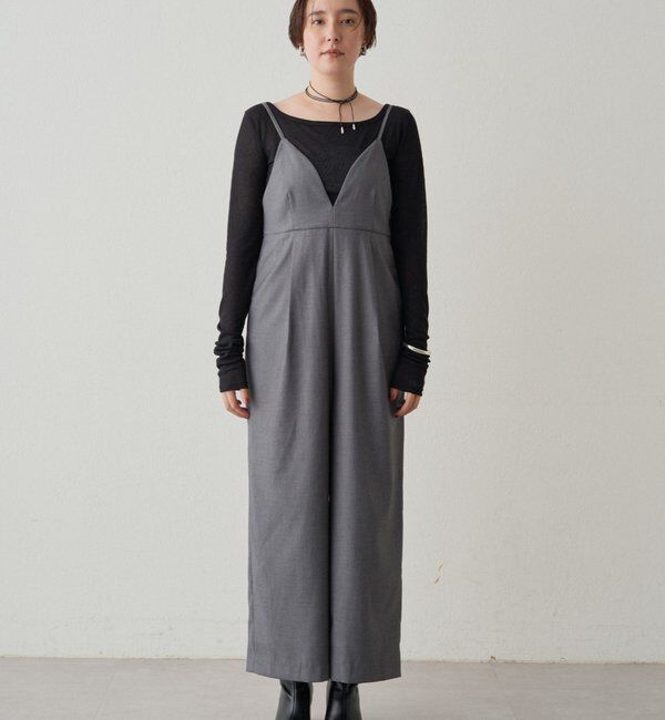  「【＠___kuuu__コラボカラー登場！】Vキャミサロペット」|ワンピース|