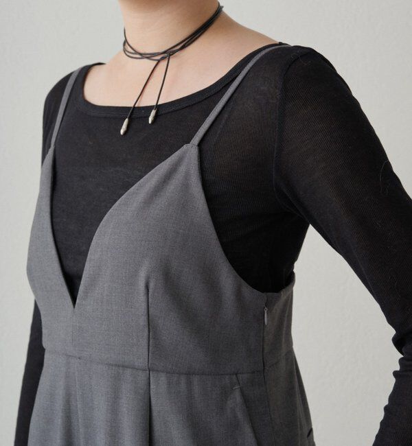  「【＠___kuuu__コラボカラー登場！】Vキャミサロペット」|ワンピース|