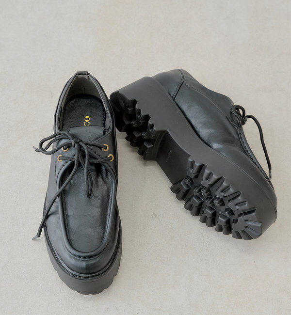  「【3サイズ展開】厚底レースアップローファー」|その他|