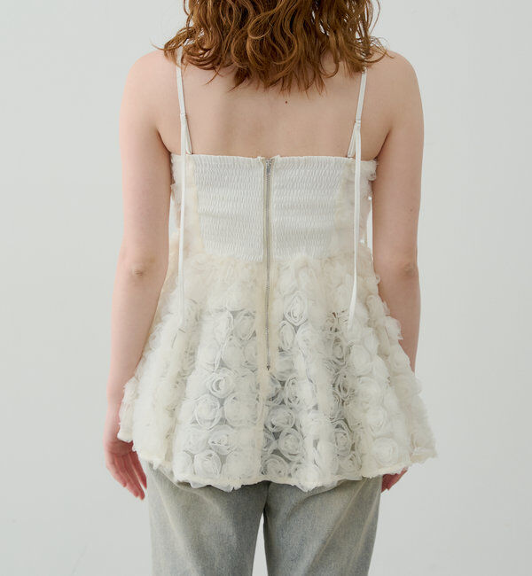  「【SALON by Chico】ローズチュールペプラムブラウス」|シャツ・ブラウス|