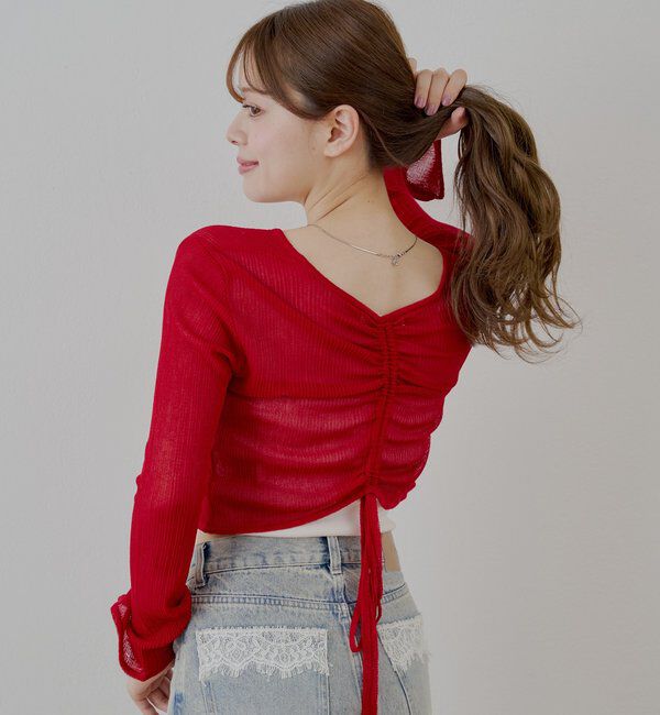  「バックドロストシアーカーディガン」|カーディガン|