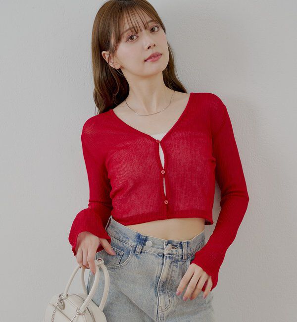  「バックドロストシアーカーディガン」|カーディガン|