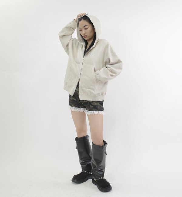  「マイクロレース【ヒョウ柄・カモ柄】ショートパンツ」|チノ|