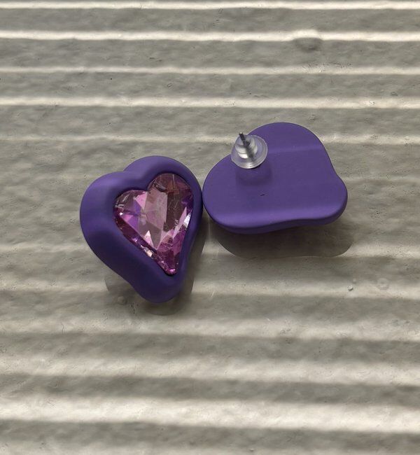  「クリスタルハートピアス」|ブローチ・コサージュ|