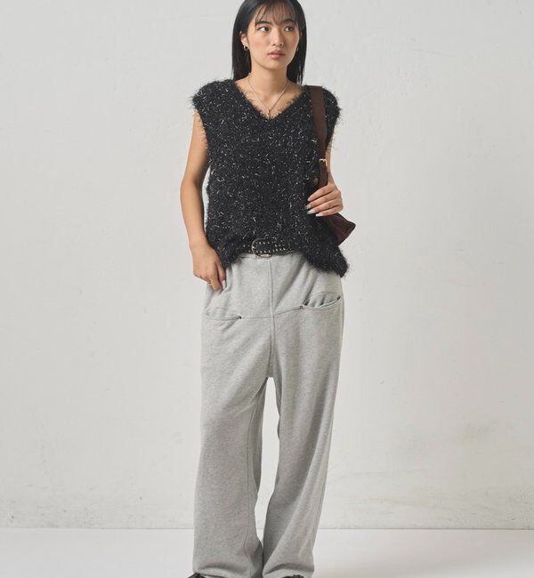  「【WEB限定】HiNTラメニットベスト」|ニット・セーター|