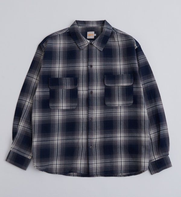  「KOOKYNワッフルチェックシャツ」|シャツ・ブラウス|ネイビー