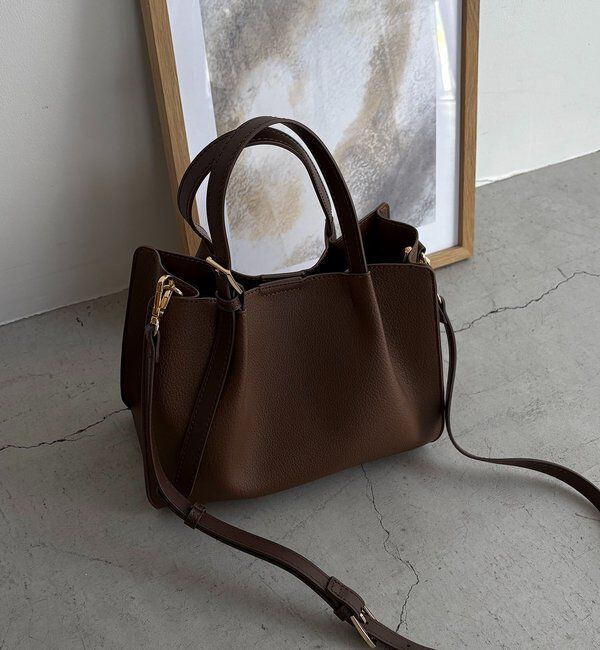  「【ミニバッグSET】2SETタックハンドルバッグ」|トートバッグ|