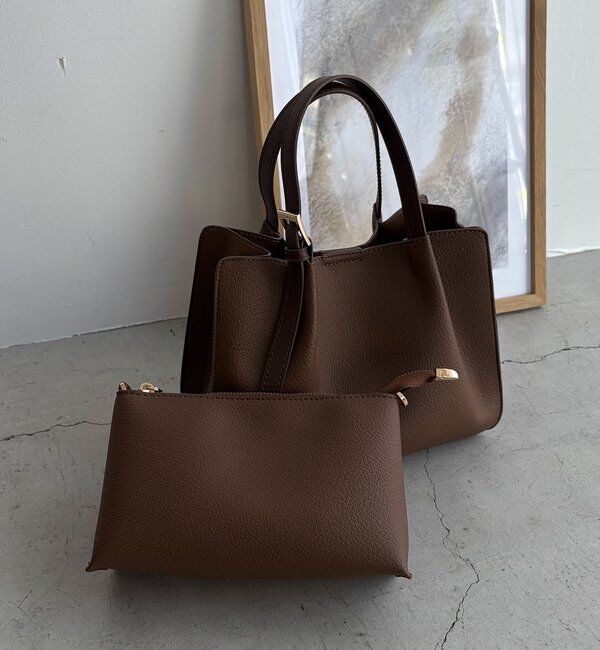  「【ミニバッグSET】2SETタックハンドルバッグ」|トートバッグ|