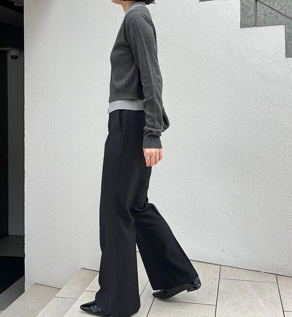  「【低身長サイズあり】ピンタックフレアパンツ」|チノ|