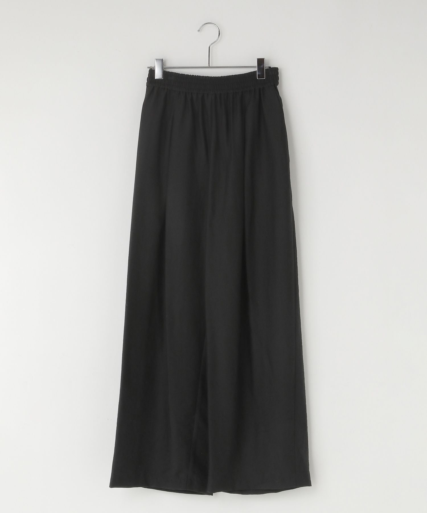 LOWRYS FARM「タックワイドイージーパンツ」|チノ|BLK