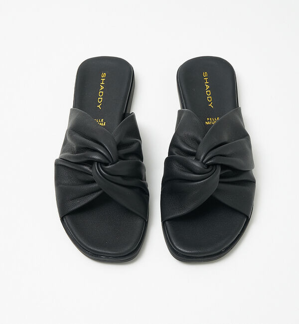 collex「【WEB限定】【SHADDY/シャディー】ツイストギャザーサンダル」|サンダル|ブラック