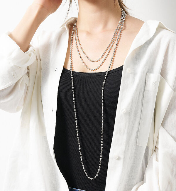 collex「【dignif】【金属アレルギー対応】 ボールチェーンネックレス3mm」|ネックレス|