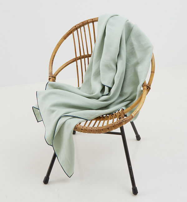 collex「リネン ナトゥーラ テーブルクロス 130&times;180cm」|ブランケット|グリーン系その他1