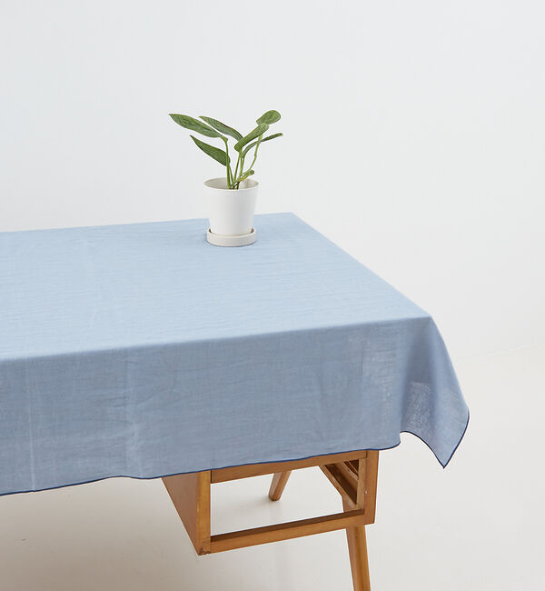 collex「リネン ナトゥーラ テーブルクロス 130&times;180cm」|ブランケット|ブルー系その他1