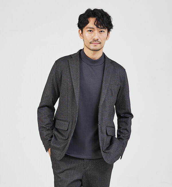 ABAHOUSE「【セットアップ対応】ポンチ ジャケット」|テーラードジャケット|ブラック系その他1