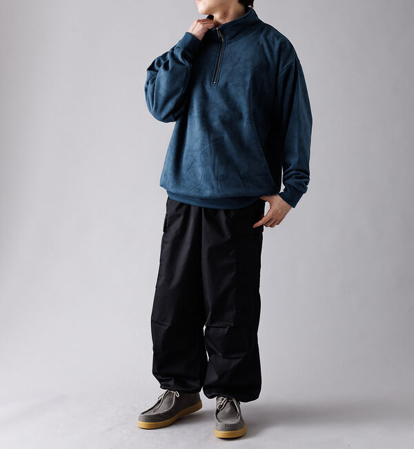 ABAHOUSE「スウェード 裏起毛 ハーフジップ トレーナー」|スウェット・ジャージ|